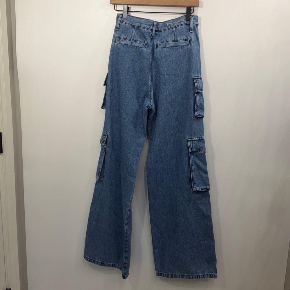 Favorite Daughter The Carly Cargo Super High Rise Wide Leg jeans size 27 - Picture 8 of 13